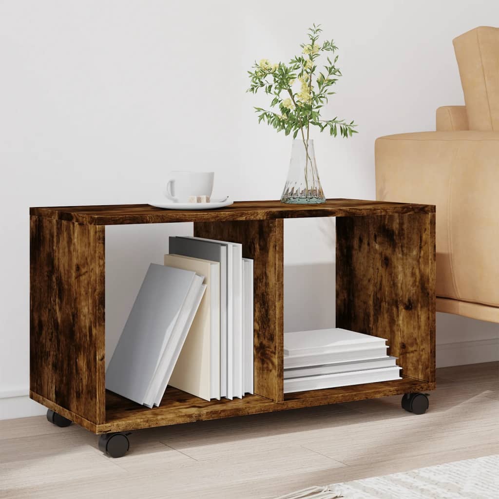 Rolling Cabinet Smoked Oak 72 x 33 x 42.5 cm Particleboard