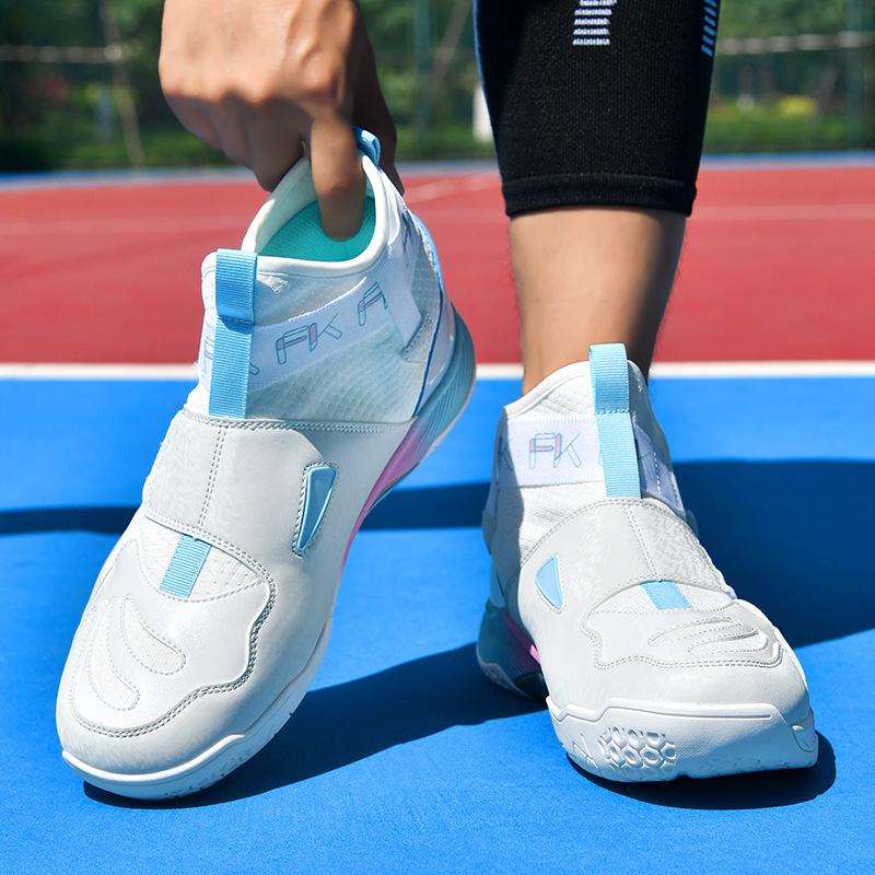 Factory Supply Rotating Button Carbon Board Badminton Shoes Men's and Women's Ultra Light Fourth Generation Summer Breathable Shoes