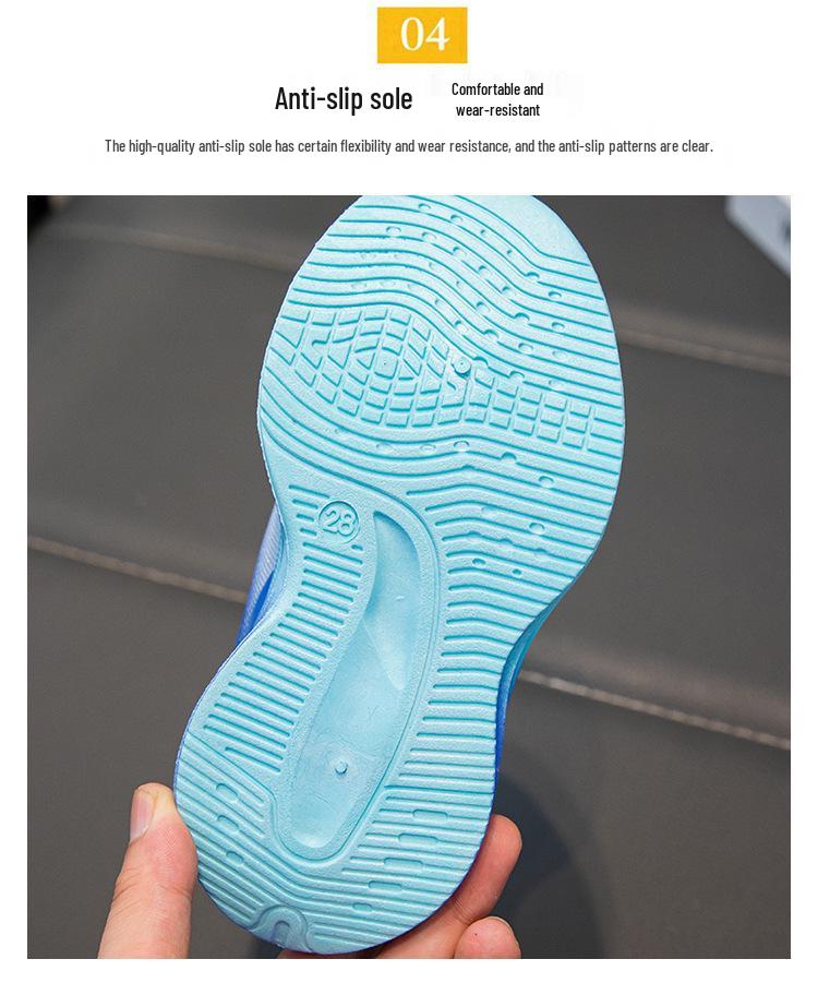 Breathable Boys' Mesh Sneakers - Spring & Autumn Shock-Absorbing Running Shoes with Soft Sole for Casual Wear