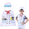 Cartoon Pattern Kids Toy Chef Uniform with Cap Kitchen Playing House Toy  Cooking Games