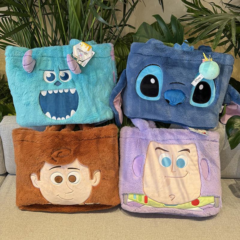 Genuine Stitch Plush Bag Cute Large Capacity Woody Autumn And Winter Plush Shoulder Bag Sullivan Tote Bag Book