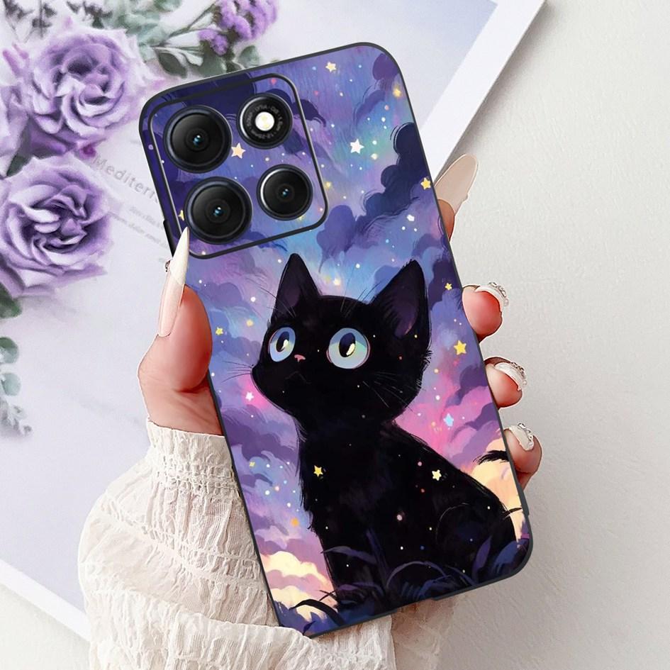 For Motorola Moto G86 Power 5G Case New Fashion Flower Bamboo Cat Cartoon Soft Silicone Back Cover For Moto G86 Power 2025 Coque