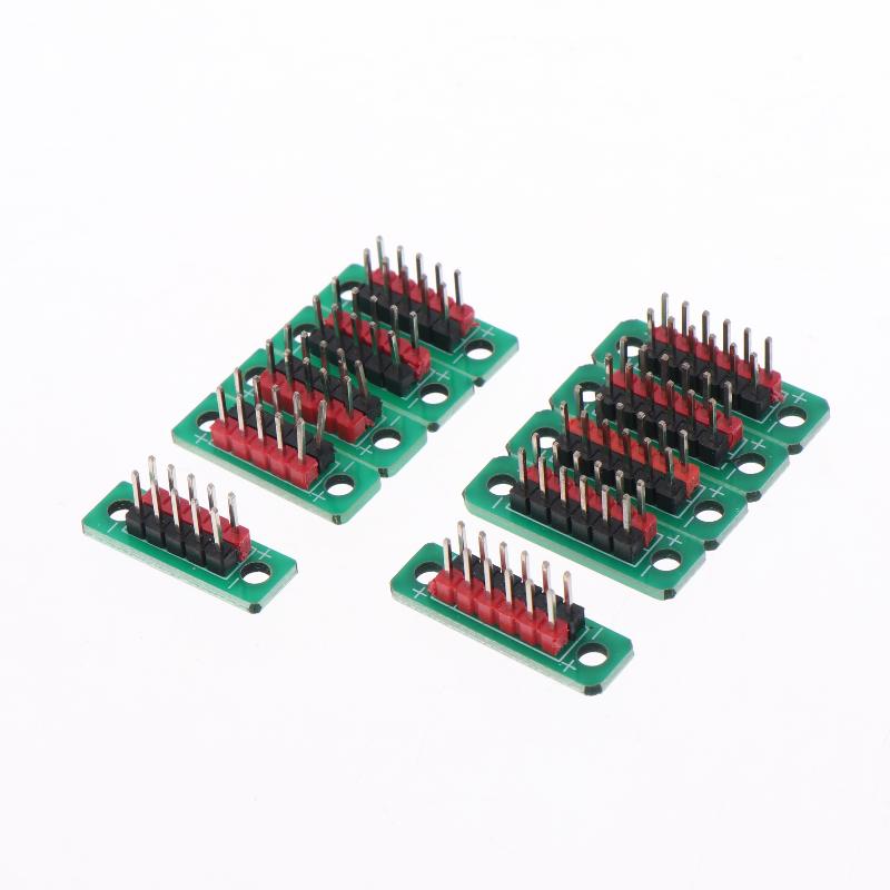1/5Pcs Terminal Block Pin Header Socket Pitch 2.54Mm 2-Row 5P / 6P Pin Distribution Board / Wire Transfer Board