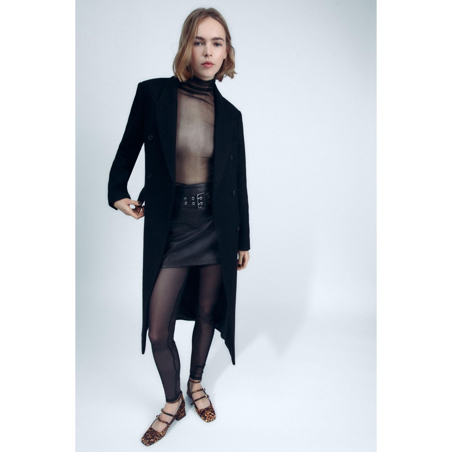 

LEATHER BLOCK-HEEL SHOES