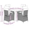 VidaXL 5-Piece Garden Dining Set with Cushions, Patio Table and Chair, Patio Furniture, Outdoor Furniture, 3213266