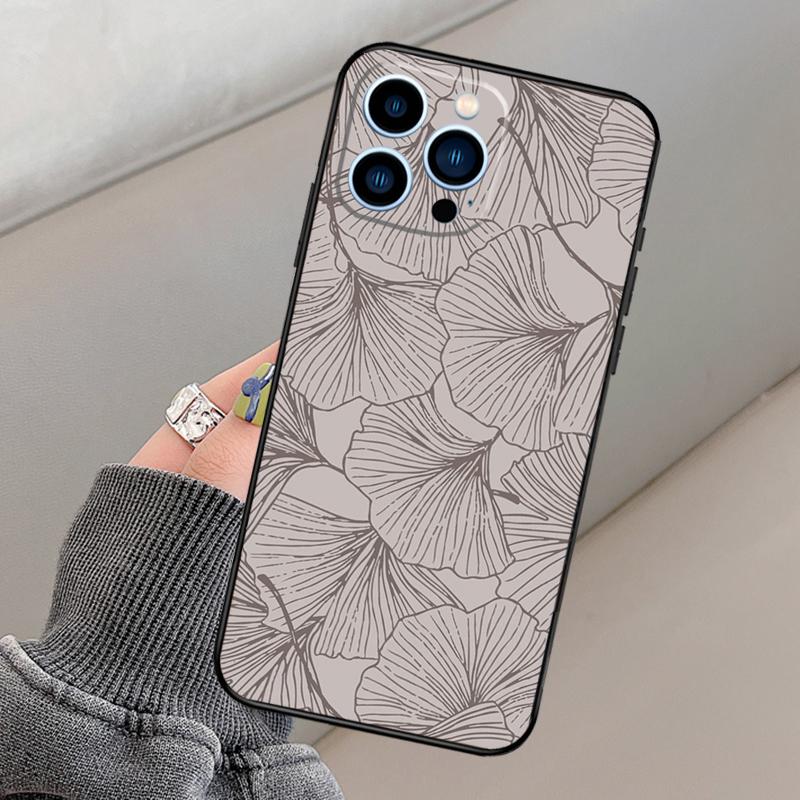 Ginkgo Leaf Gold Fol Art Soft Case For iPhone 17 Pro Max Cover For iPhone 17 Air Coque For iPhone 17 Capa