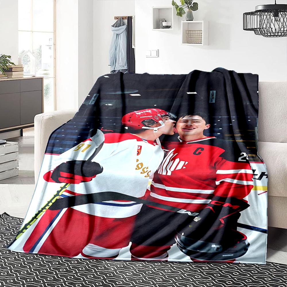 Hockey Celebration Moment Blanket Soft Throw Blanket For Home Bedroom Bed Sofa Travel Office Solid Christmas Blanket