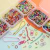 Colored DIY Jewelry Accessories Set Bead Keychain Open Jump Rings Lobster Clasp Hooks Small Screw Eye Pins for Jewelry Making