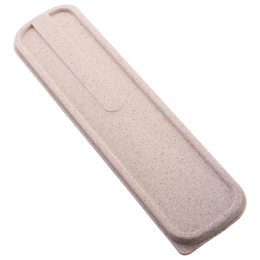 

Tableware Box Portable Flip Cover Type Cutlery Case Spoon Fork Chopsticks Box Kitchen Students Household Utensils Dinnerware бежевий