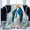 Jungfrau Maria Flanell-Kuscheldecke – Elegant, Heiliger Stil, Reißfest, Ganzjahreskomfort, Ideal für Wohnkultur und Spirituelle Beruhigung
