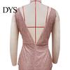 Women Fishtail Hem Dress Evening Deep V Neck Split Sequin Skinny Back Embellished Zipper Closure Sleeveless Prom Cocktail Party Floor Length Ball Gown