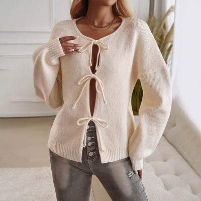 Dames Casual Los Vestje Vetersluiting Effen Kleur Trui