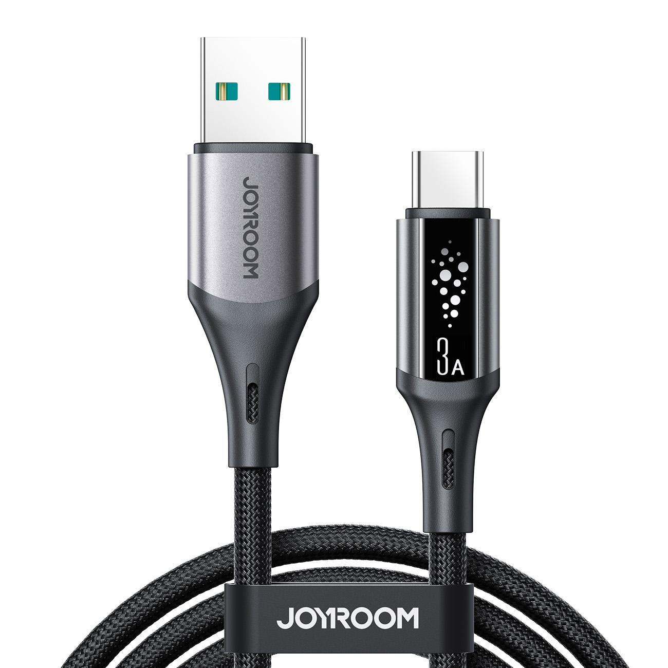 

JOYROOM S-A60 1.2m 3A USB-A to Type-C Cable Fast Charging Data Sync Nylon Braided Cord