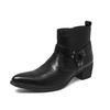 Men's Pointed Toe High-top Chelsea Boots – Large Size British Style Leather Casual Shoes