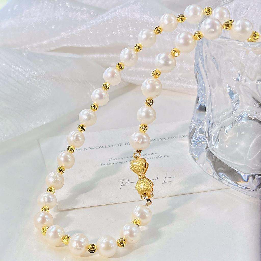 High Quality Natural Freshwater Pearl Collarbone Chain Necklace