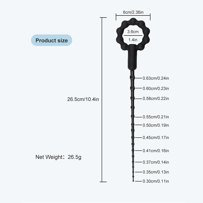 Soft Silicone Urethral Sound for Men, Slim Flexible Beginner Dilator with Smooth Tip, Easy Clean & Discreet Storage Sex Toy
