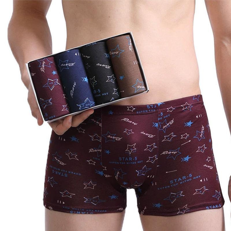 

4 шт. Мужские трусы L-4XL Мужское нижнее белье Дышащее Мужские боксеры Быстросохнущее Мужское нижнее белье U выпуклые Шорты Боксеры XL