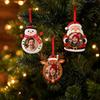Flat Design Christmas Photo Frame Hanging Rope Xmas Tree Decoration  For Wall