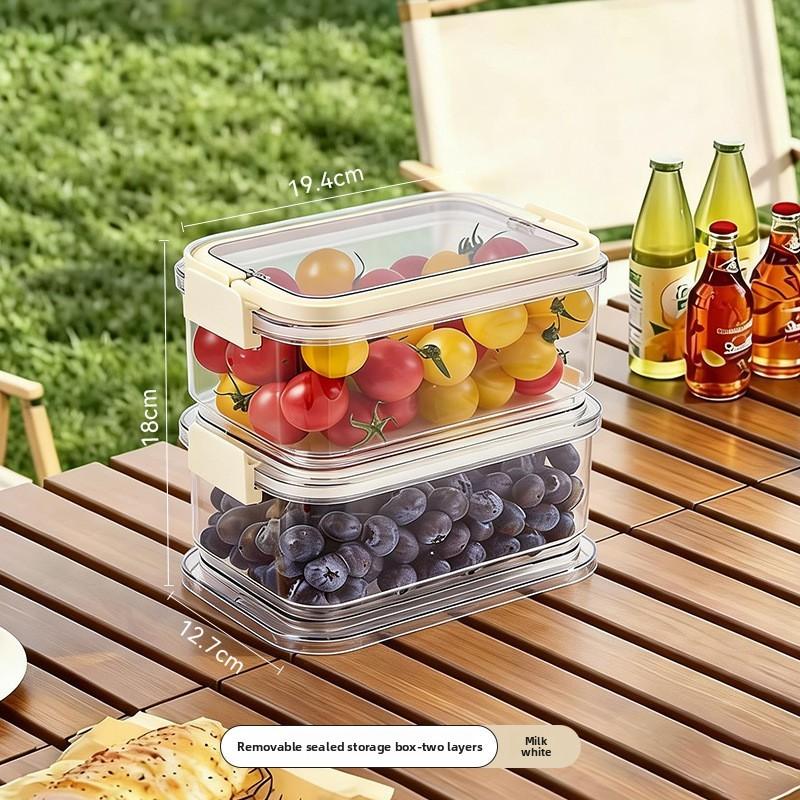 Fruits Bento Box For Outdoor Use With Leakproof Design For Camping