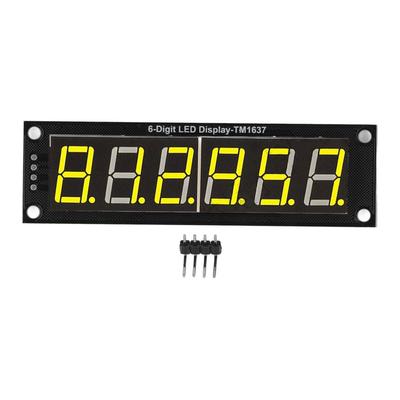 Digitales Anzeigemodul 0,56 Zoll 6 Stellen 7 Segmente TM1637 Anzeigeröhre mit gelbem Licht