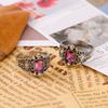 Yunjin, new retro inlaid gemstone ring, light luxury high-end fashion alloy ring for women