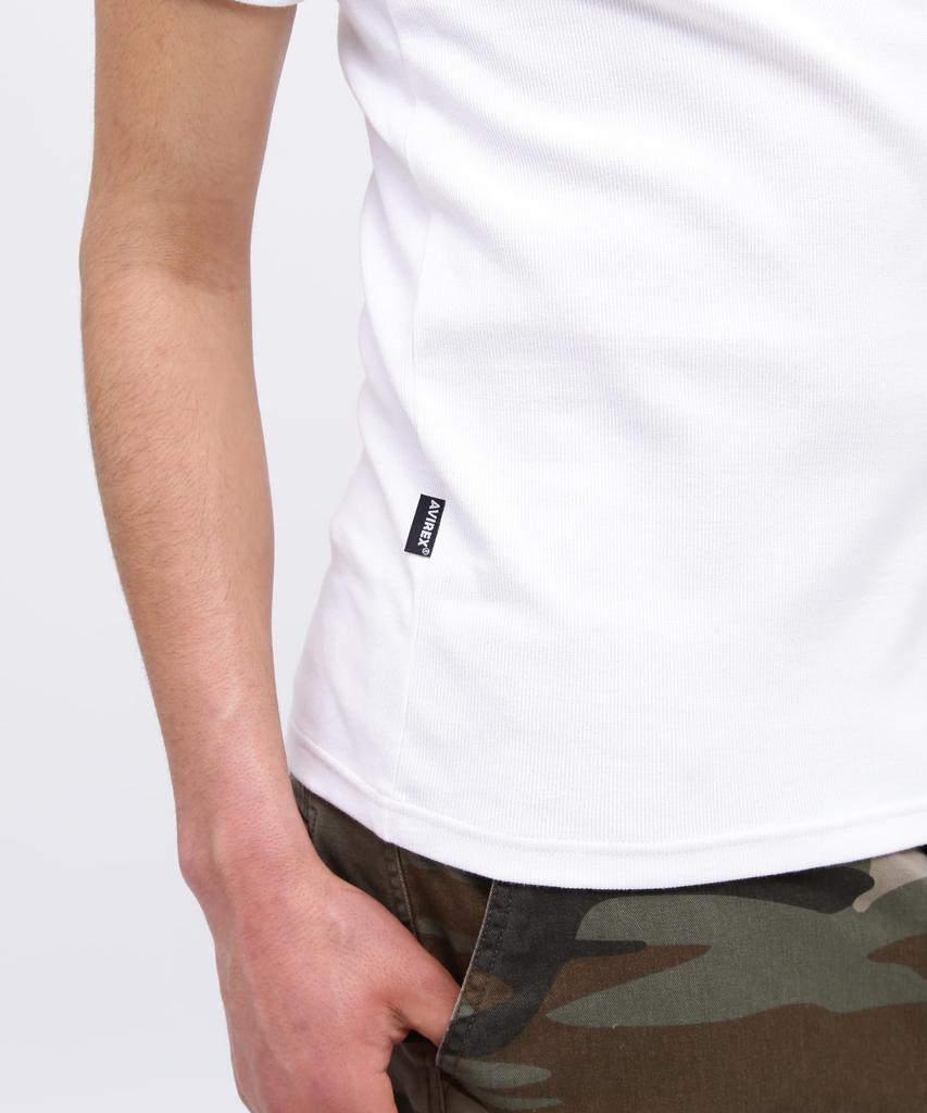 AVIREX DAILY RIB HENRY NECK TEE 6143504