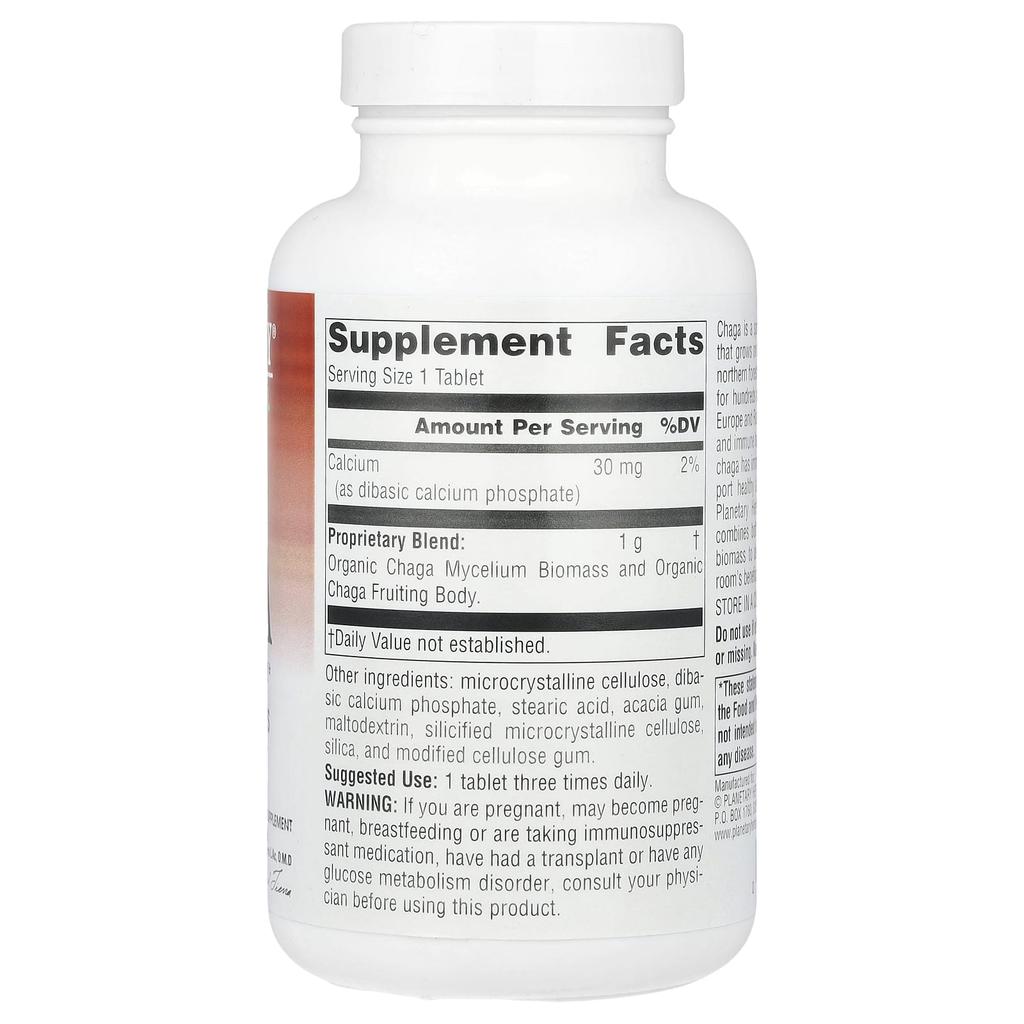 Full Spectrum Chaga Mushroom, 1,000Mg, 120 Tablets
