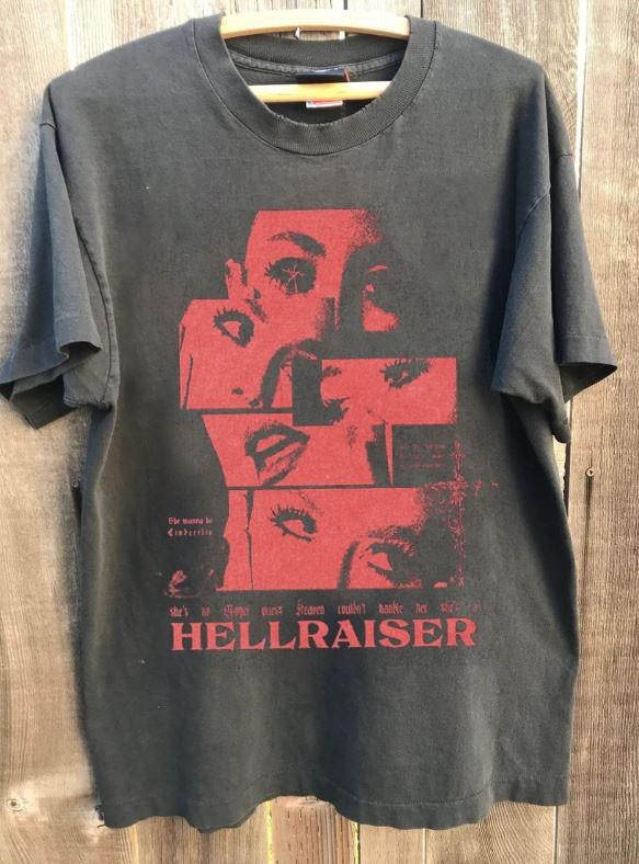 Hellraiser Vintage Charcoal T-shirt Classic Cotton Unisex Shirt QT2413