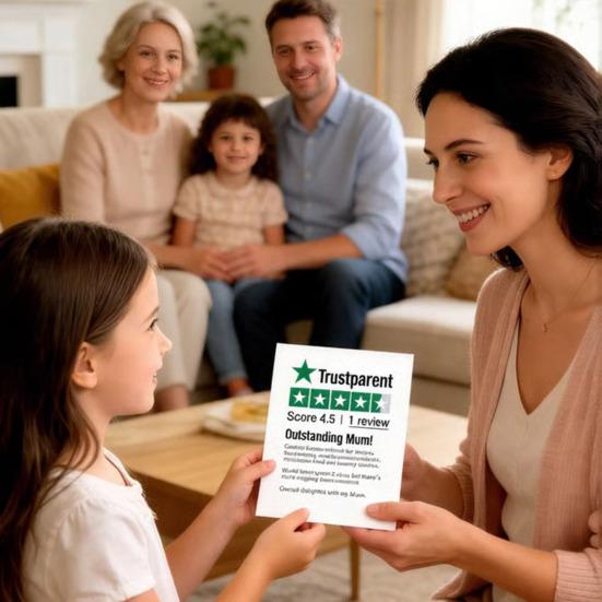 Funny Mother's Day Card Outstanding Mum Rating Review Greeting Card with Envelope Humorous Mom Appreciation Card Unique Gift from Daughter or Son