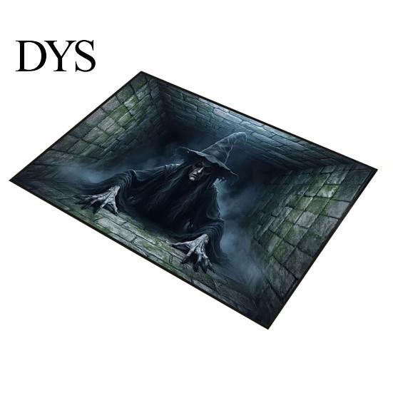Non-slip Entrance Mat for Indoor 3D Halloween Rug, Spooky Skeleton Depth Pattern Durable Washable Door Rug Absorbent Front Bathroom Entryway