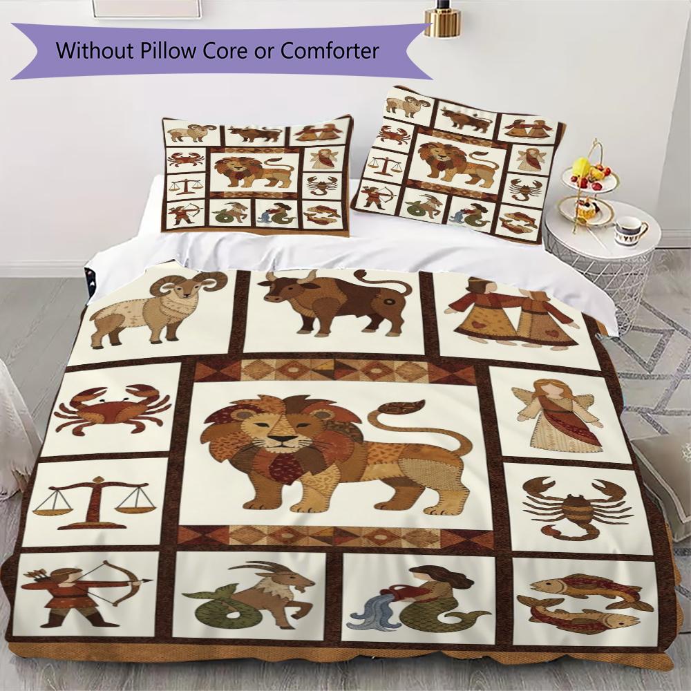 Sternbilder Muster Bettwäsche Steppset Steppdecke Kissenbezug Heimdekoration Geburtstagsgeschenk (1 Bettbezug + 2 Kissenbezüge (ohne Füllung))150