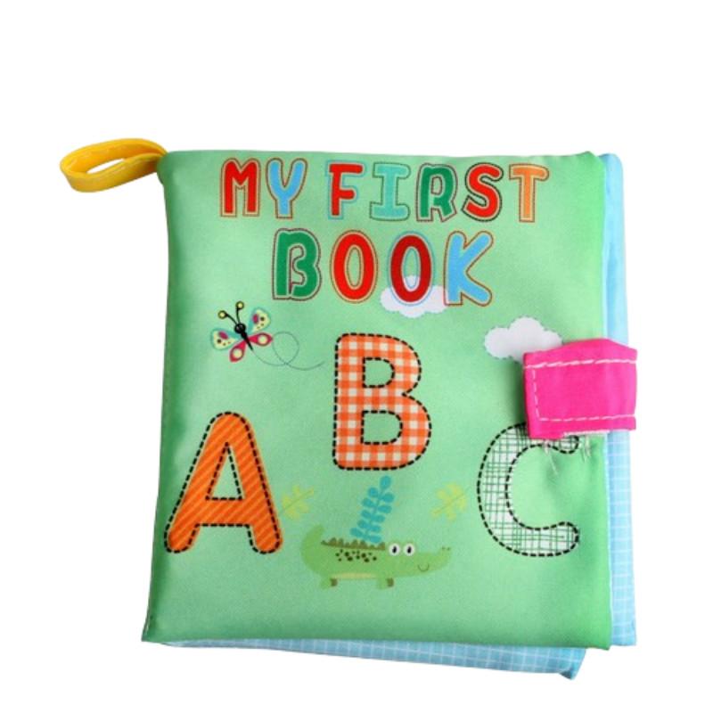Baby 3D Stoffbuch Früherziehungsspielzeug mit Knisterpapier Geometrisches Design zur kognitiven Entwicklung
