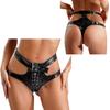 Ženy Dívky Teplé šortky Kožené kalhotky Výstřih Šněrovací šortky Dámské spodní prádlo Noční prádlo Spodní prádlo Rave Party Clubwear