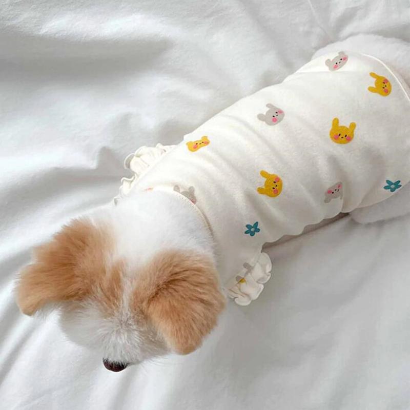 Cat Dog Tank Top Small Medium Breed Sleeveless S/M/L/XL Machine Washable Two Legs Puppy Kitten Clothes Fall Spring