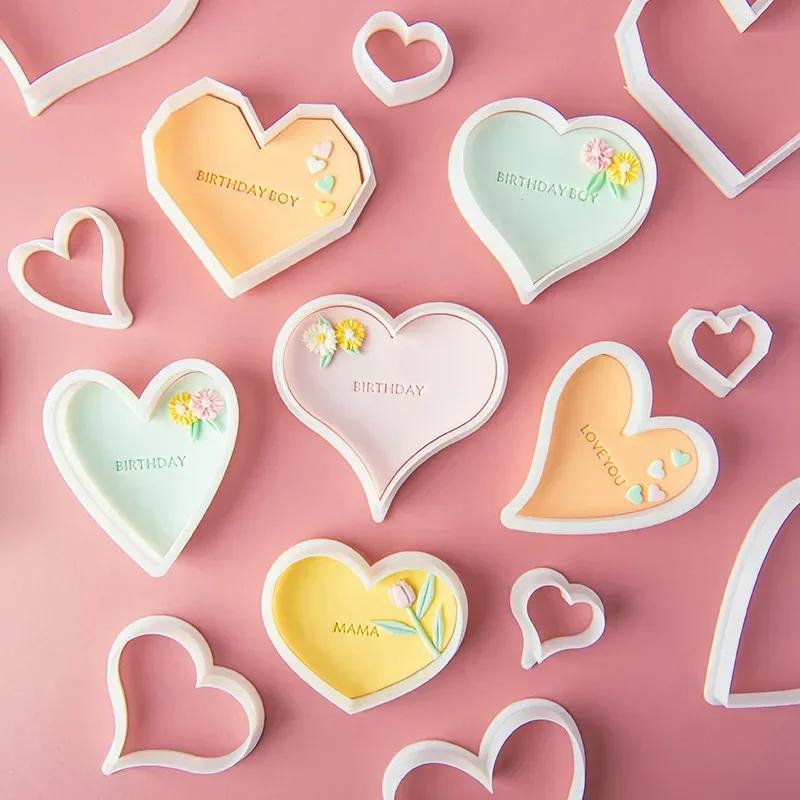Mini Geometrische Herzform Keksform Valentinstag Liebesherz Ausstechform Fondant Ausstecher Kuchen Dekorieren Backwerkzeug