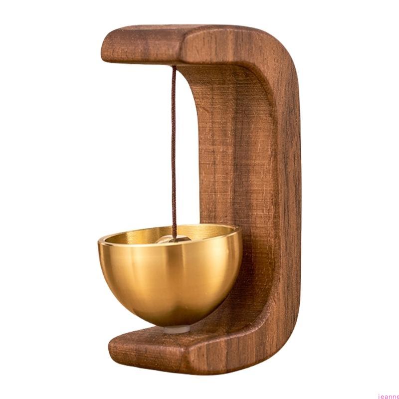 Dopamine Wind Chime Magnetic Indoor Wind Chime, Oak Material Doorbell Copper Bell, Walnut Copper Trim Home Wind Chime Doorbell