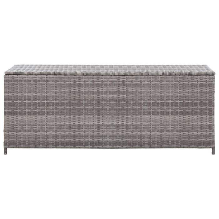 VidaXL Boîte de Rangement de Jardin Coffre de Rangement Banc de Stockage Patio Terrasse Extérieur Gris 120x50x60 cm Résine 46460