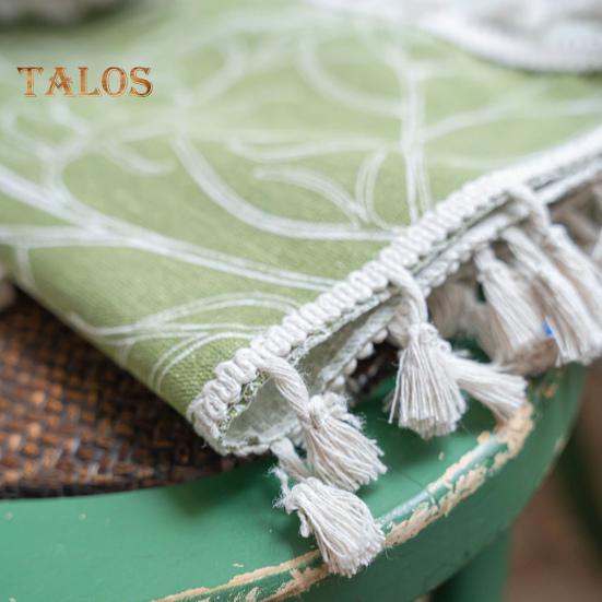 Fönstergardin blekningsbeständig Lätt att underhålla Snygga bladmönstergardiner med tofsar för hemmets sovrum