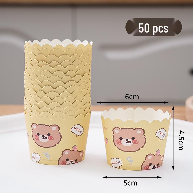 50 Hochtemperatur-Beständige Kraftpapier Muffin- & Chiffon-Kuchenförmchen - Lebensmittelqualität, Einweg, Runde Backförmchen