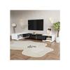 Meuble TV - MUVOE - Longueur variable 140-260 cm - Fonction pivotante - Marbre blanc - Design contemporain