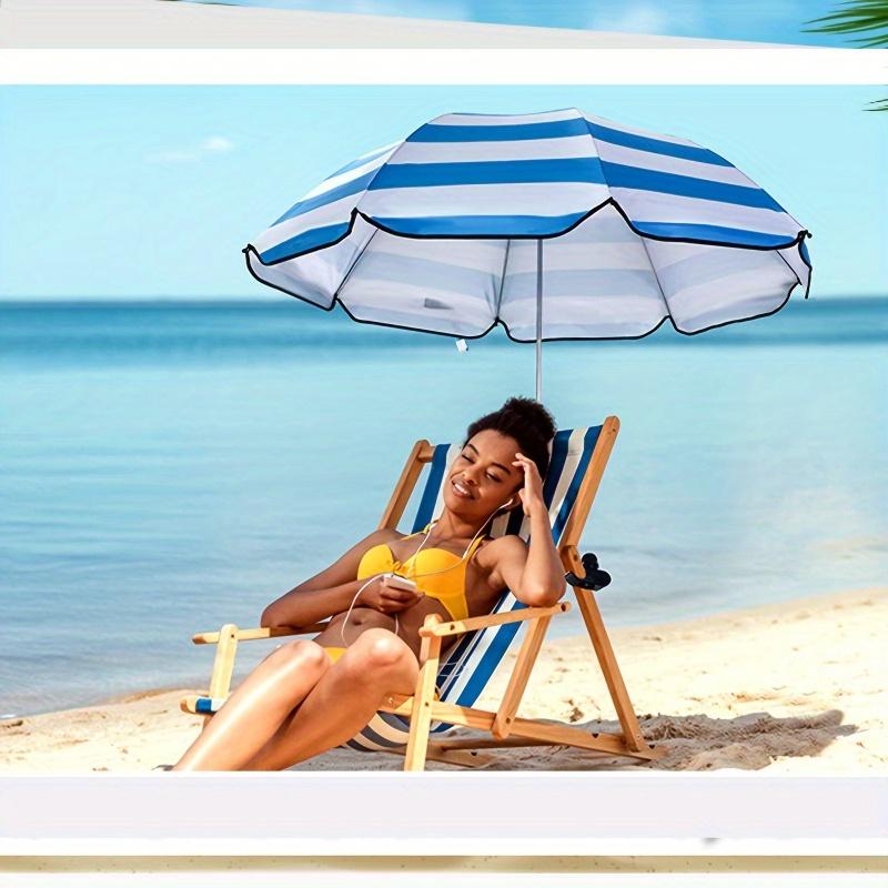 1 Piece Waterproof Beach Chair Umbrella with Universal Clamp, 360° Rotation Portable All-Season Golf Umbrella