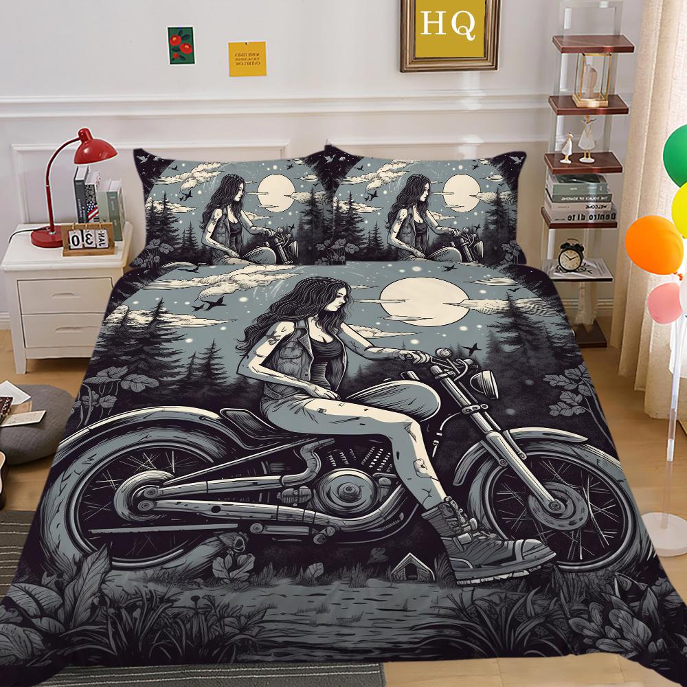 3D Beauty Skull Druck Bettwäsche Full Size Polyester Teenager Design Mode Hohe Qualität Heim Bettwäsche