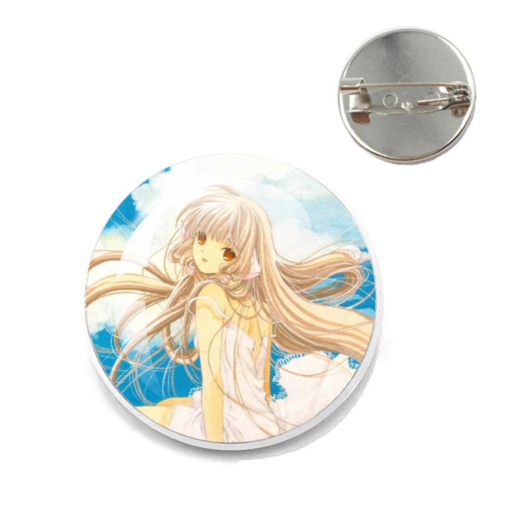 Anime Chobits Pin Metal Brooches Cute Collar Lapel Pin  Chi Cute Creative Funny Cartoon Badge Brooch Hat Lover Jewelry Gift