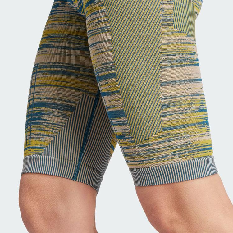 Adidas X Stella McCartney Truestrength Seamless Leggings High-Waisted Yoga Shorts Women Leggings Khaki-Brown IP8337