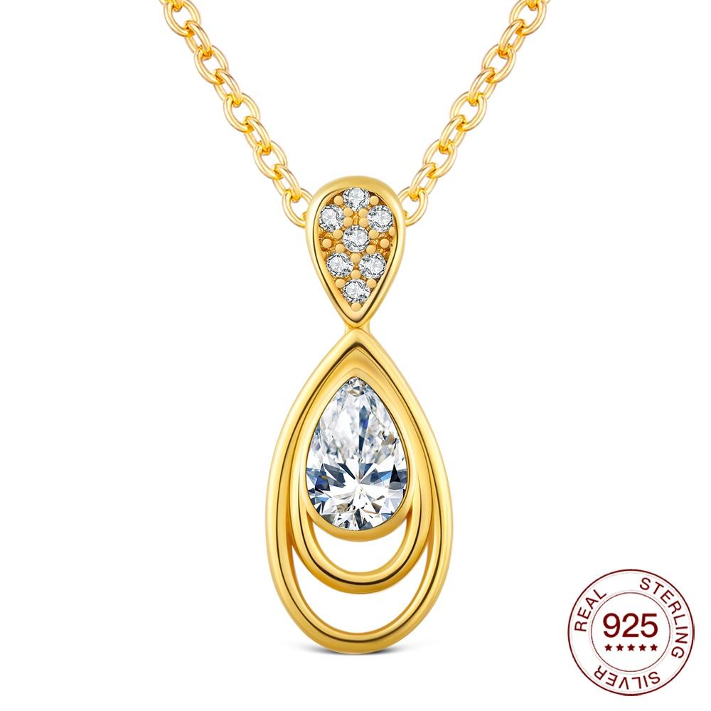 925 Silver Necklace Heart Silver Chain Moon 925 Original Necklace Clover Silver 925 Jewelry Women Gift