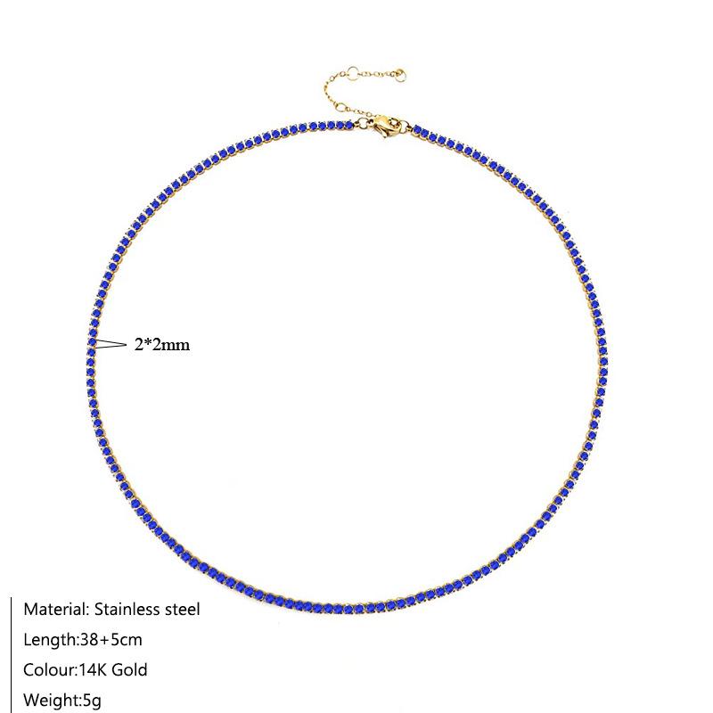 улица. Элегантное европейское колье-замок из циркония Delan для женщин Steel