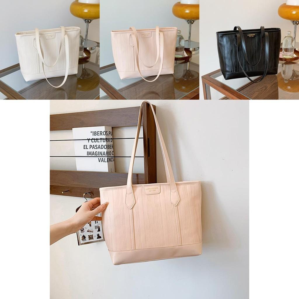 Elegant Pu Leather Large Capacity Tote Bag For Women Stylish Daily Handbag With Zipper Closure