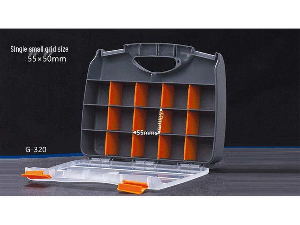 Transparent Handheld Tool & Screw Storage Box