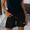 Jean Shorts for Women High Rise Roll Up Hem Straight Leg Distressed Denim Shorts Elastic Waist Drawstring Summer Ripped Hot Shorts with Pockets