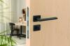 Door Handle Libya II Black-Gold Rectangular Plate Modern